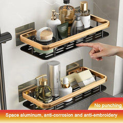 Wall Mounted Bathroom Storage Rack Shower Caddy Shelf