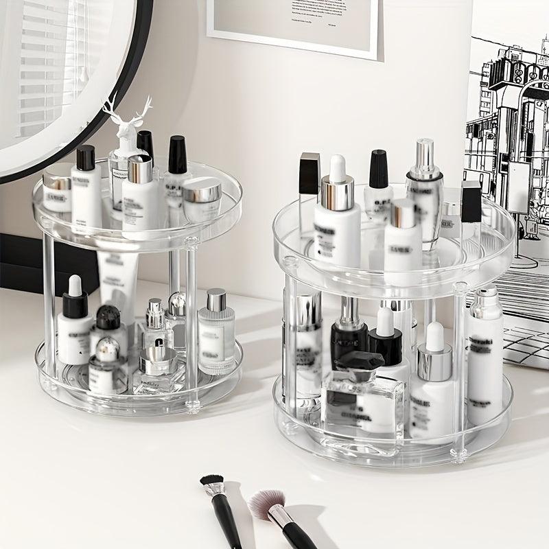1pc Rotating Storage Rack for Cosmetics & Skin Care Products