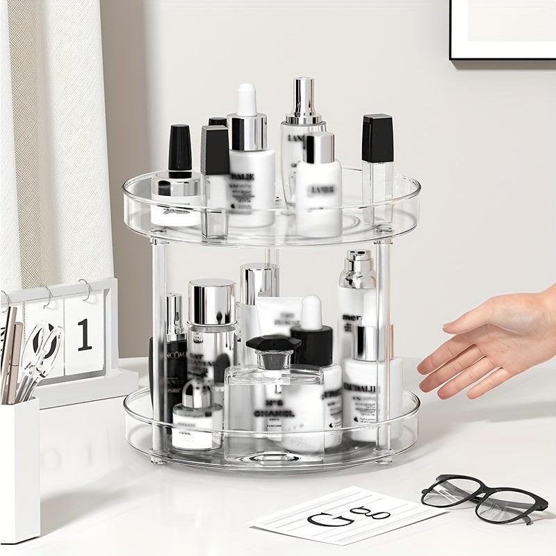 1pc Rotating Storage Rack for Cosmetics & Skin Care Products