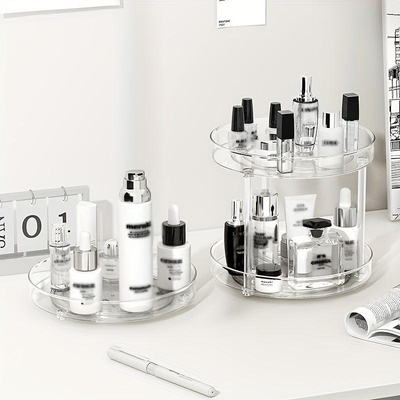 1pc Rotating Storage Rack for Cosmetics & Skin Care Products