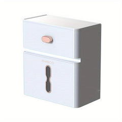 Stylish Double Layer Wall Mounted Tissue Holder for Easy Bathroom Organization