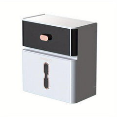 Stylish Double Layer Wall Mounted Tissue Holder for Easy Bathroom Organization