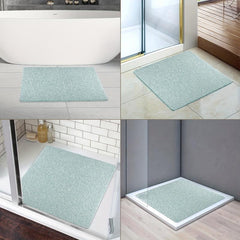 Bathroom Non-slip Loofah Surface Floor Mat - Square Shower Toilet Rug