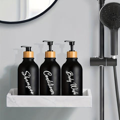 3pcs Refillable Soap Dispenser Lotion Bottles Modern Bathroom Decor