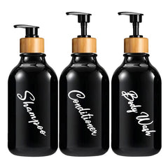 3pcs Refillable Soap Dispenser Lotion Bottles Modern Bathroom Decor