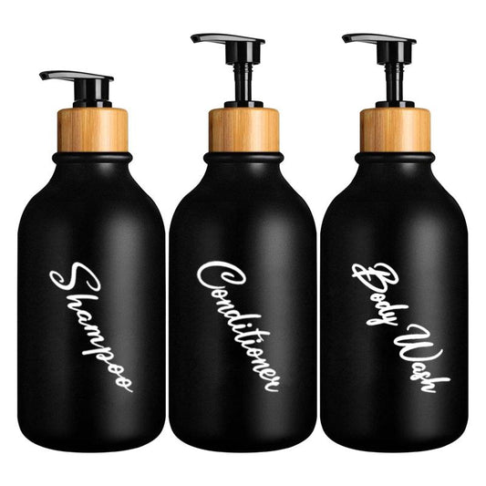 3pcs Refillable Soap Dispenser Lotion Bottles Modern Bathroom Decor