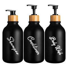 3pcs Refillable Soap Dispenser Lotion Bottles Modern Bathroom Decor