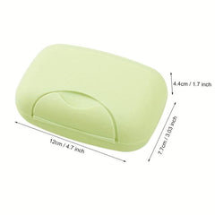 Waterproof Travel Soap Box with Cover and Lock - Bathroom Storage Tray Rack