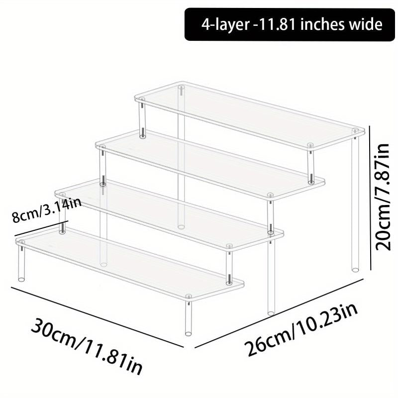 Transparent Jewelry and Cosmetic Display Rack for Doll Clay Figurines