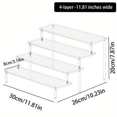 Transparent Jewelry and Cosmetic Display Rack for Doll Clay Figurines