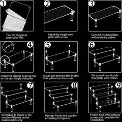 Transparent Jewelry and Cosmetic Display Rack for Doll Clay Figurines