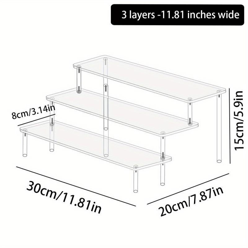 Transparent Jewelry and Cosmetic Display Rack for Doll Clay Figurines