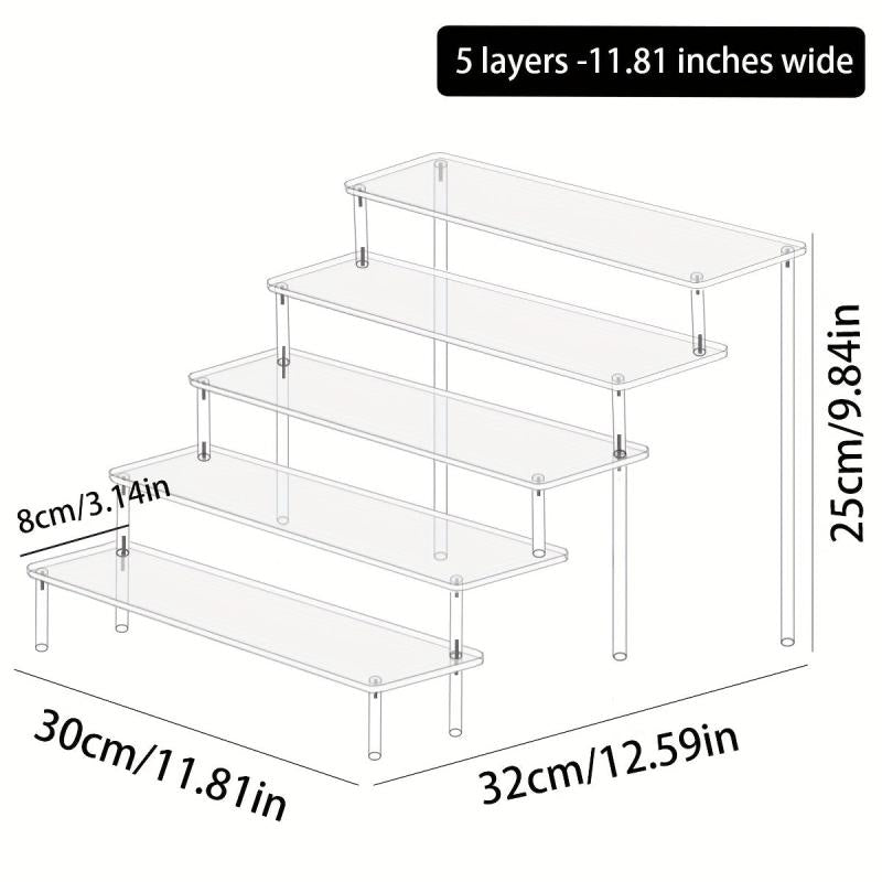 Transparent Jewelry and Cosmetic Display Rack for Doll Clay Figurines