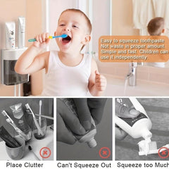 Automatic Toothbrush & Toothpaste Dispenser + Wall Mounted Holder