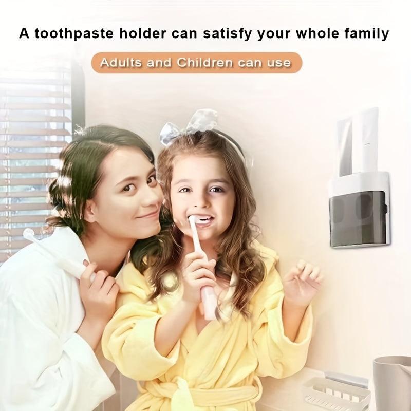 Automatic Toothbrush & Toothpaste Dispenser + Wall Mounted Holder