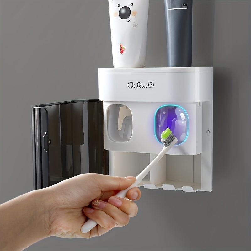 Automatic Toothbrush & Toothpaste Dispenser + Wall Mounted Holder