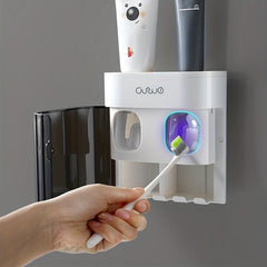 Automatic Toothbrush & Toothpaste Dispenser + Wall Mounted Holder