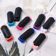 Compact Folding Hair Brush With Mirror Round Mini Comb