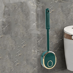 Long Handle Toilet Brush with Holder Box No Punching Wall Mounted