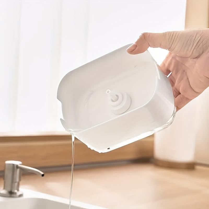 2 in 1 Dish Soap Dispenser with Sponge Holder Countertop Sink Bathroom Accessori