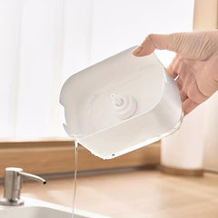 2 in 1 Dish Soap Dispenser with Sponge Holder Countertop Sink Bathroom Accessori