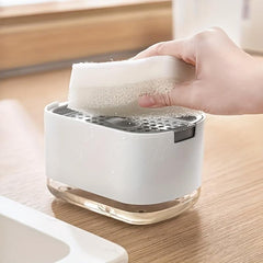 2 in 1 Dish Soap Dispenser with Sponge Holder Countertop Sink Bathroom Accessori