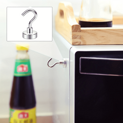 5pcs Magnetic Hooks with Strong Hold for Hanging, Nail-Free Design