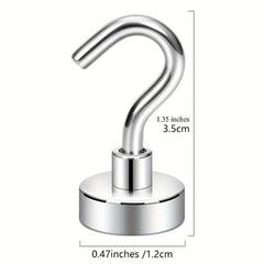 5pcs Magnetic Hooks with Strong Hold for Hanging, Nail-Free Design