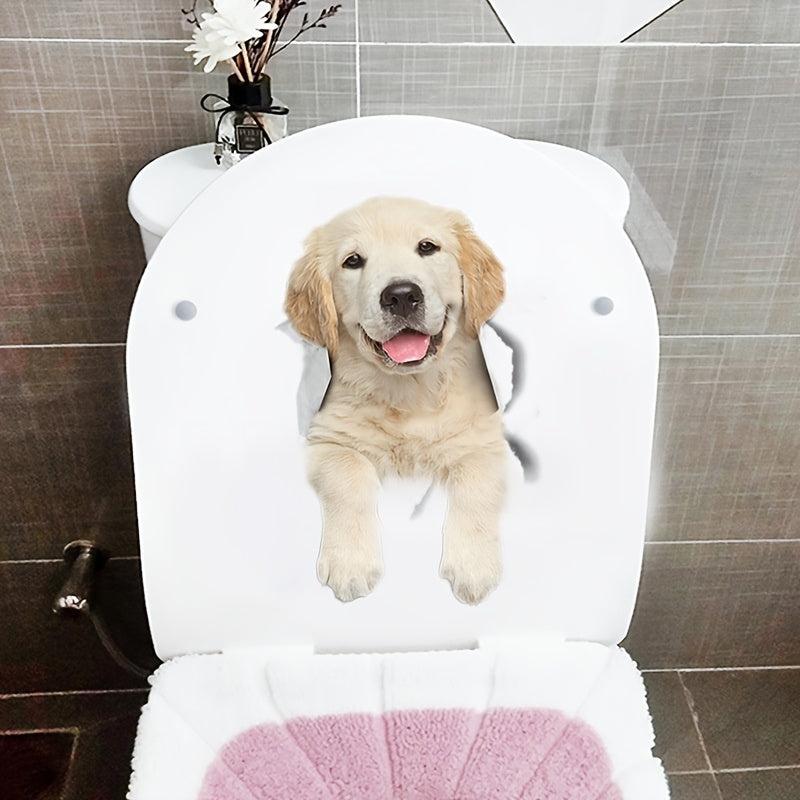 Puppy Toilet Sticker Home Decor Bathroom Decor