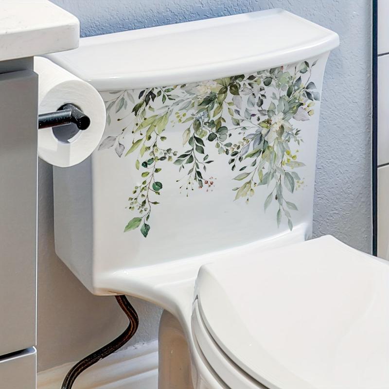 Leaf Pattern Toilet Lid Decal Self Adhesive Wall Sticker