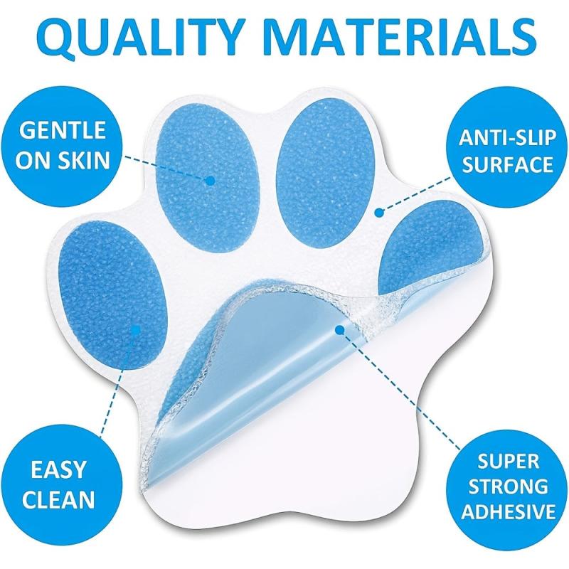 5pcs Non Slip Bathtub Stickers Adhesive Decal Anti slip Appliques