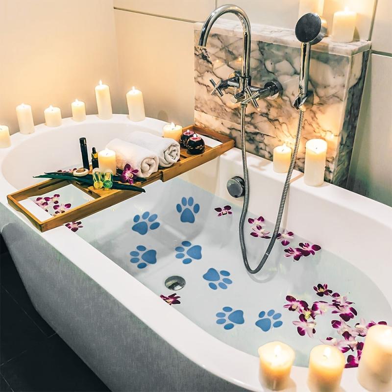 5pcs Non Slip Bathtub Stickers Adhesive Decal Anti slip Appliques