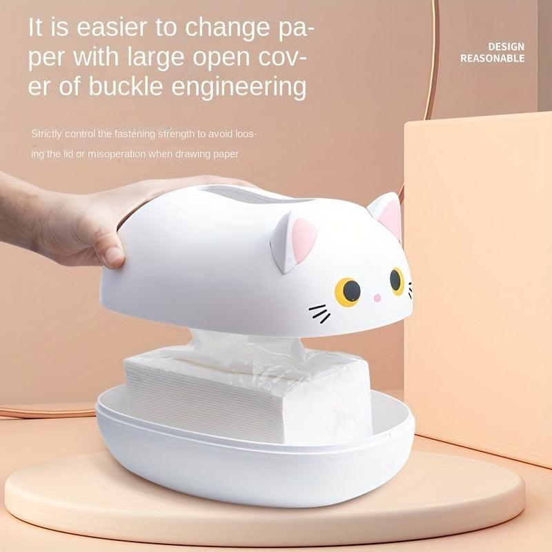 Cat Shaped Tissue Box Multifunctional Storage Case