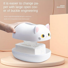 Cat Shaped Tissue Box Multifunctional Storage Case