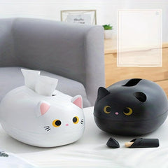 Cat Shaped Tissue Box Multifunctional Storage Case