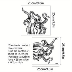 Cartoon Octopus Toilet Lid Decal Wall Sticker Bathroom Decor