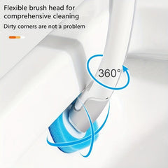 Wall Mounted Disposable Toilet Brush with Cleaning Solution
