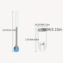 Wall Mounted Disposable Toilet Brush with Cleaning Solution