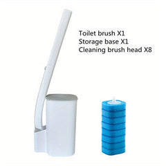 Wall Mounted Disposable Toilet Brush with Cleaning Solution