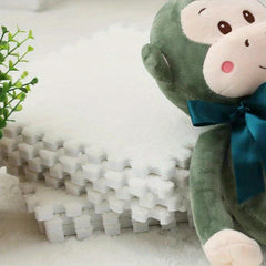 5pcs Soft Plush Bath Rug Solid Square Floor Mat Thickened Door Carpet