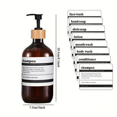 3pcs 500ml Shampoo Body Wash Bottles Pump Large Capacity Bathroom Shower