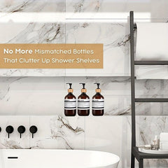3pcs 500ml Shampoo Body Wash Bottles Pump Large Capacity Bathroom Shower