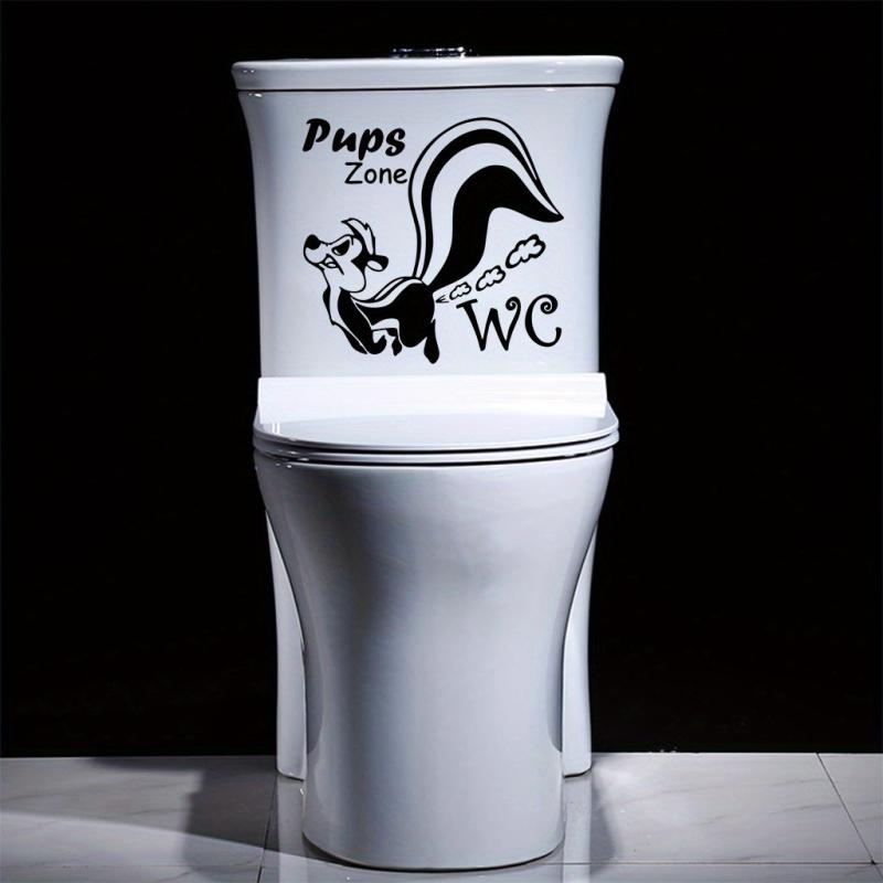 Cartoon Animals Toilet Lid Decal Self Adhesive Sticker Bathroom Decor