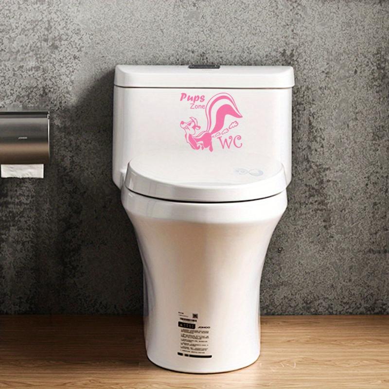Cartoon Animals Toilet Lid Decal Self Adhesive Sticker Bathroom Decor