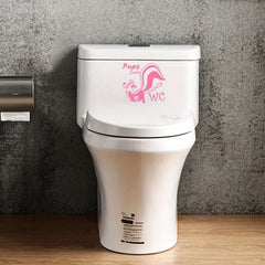 Cartoon Animals Toilet Lid Decal Self Adhesive Sticker Bathroom Decor