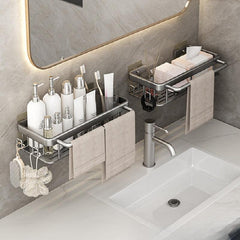 Wall Mounted Storage Rack Bathroom Shelf Punch Bathroom Tray