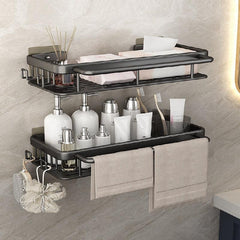 Wall Mounted Storage Rack Bathroom Shelf Punch Bathroom Tray