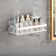 Wall Mounted Storage Rack Bathroom Shelf Punch Bathroom Tray