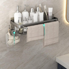 Wall Mounted Storage Rack Bathroom Shelf Punch Bathroom Tray