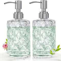 12oz Glass Soap Dispenser with Stainless Steel Pump